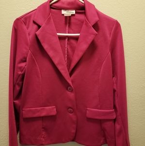 Hot pink fuchsia blazer